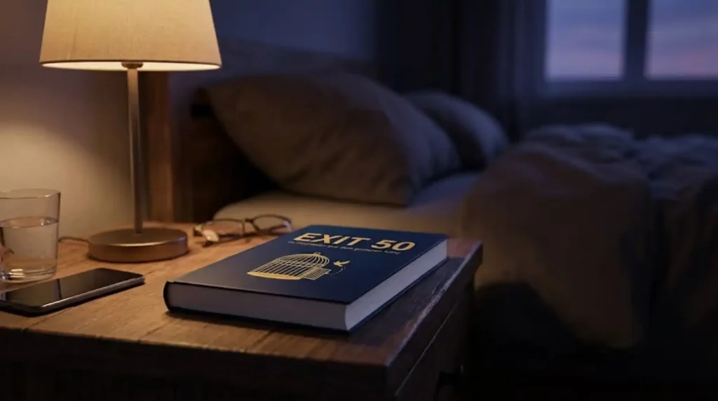 Exit 50 Beitragsbild - Exit 50. Buch auf Nachttisch