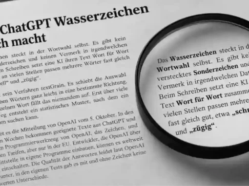 ChatGPT Wasserzeichen: Warum mich der Klang mehr interessiert als das Zeichen